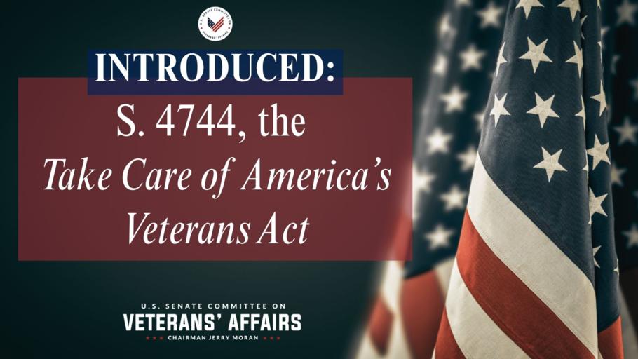 Chairmen Moran, Bost Introduce Comprehensive Veterans Legislation: Take Care of America’s Veterans Act