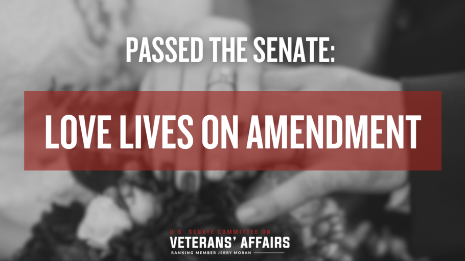PASSED: Sen. Moran’s Amendment To Help Military Survivors Maintain ...